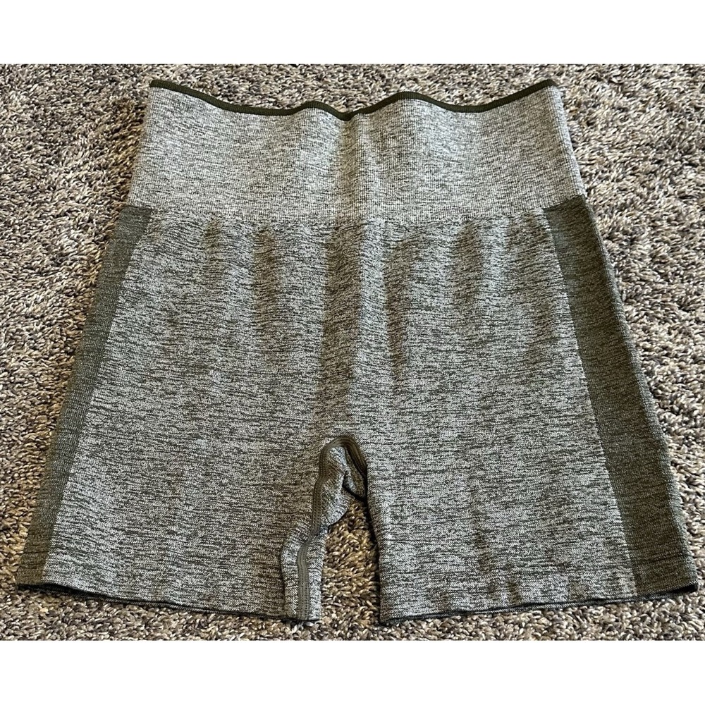 Avia Women's Seamless Bike Shorts Green/Gray Small